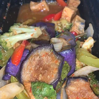 Basil Eggplant Stir Fry