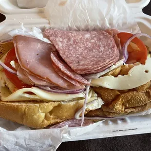Italian Cold Cut Sandwich. So big I could only eat half.