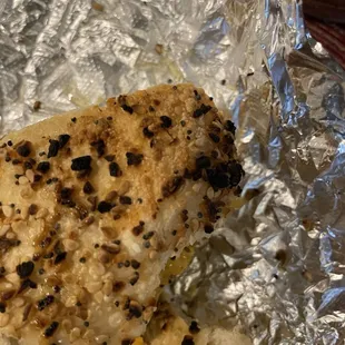 Overly toasted bitter bagel