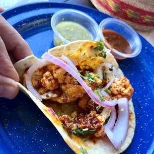 Cauliflower al pastor tacos (3)