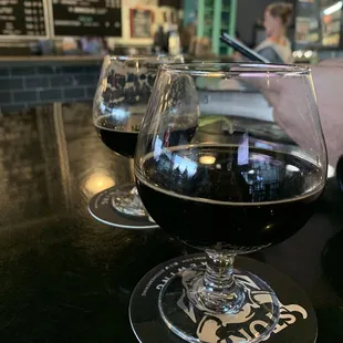 two glasses of wine