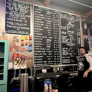 the menu of the restaurant