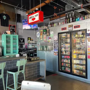 a view of the bar area