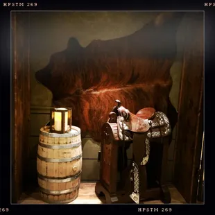 a horse and a barrel of wine