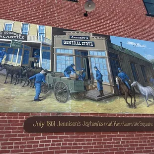 Mural next to restaurant