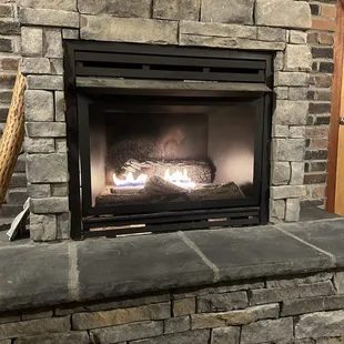 Fireplace in beautiful add-on