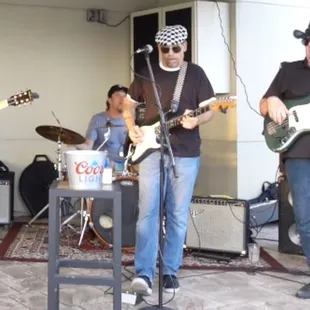 a group of men playing instruments