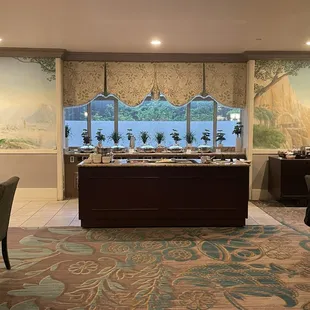 Breakfast buffet stations