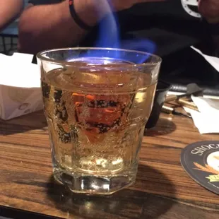 Flaming Dr Pepper