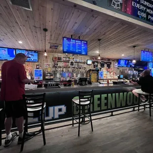 people sitting at the bar