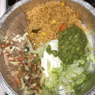 Accoutrements for the vegetarian fajitas