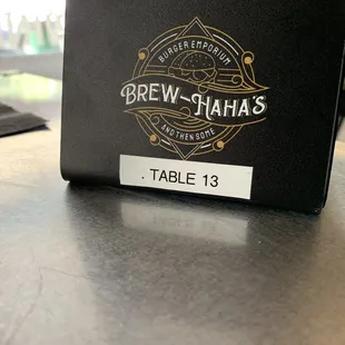 Table and use of the QR code for menu... awesome