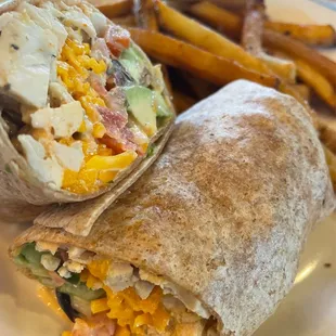 Southwestern Wrap w/fries