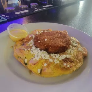 Salmon Frittita!!! Beyond delicious and normally at least one at the table when we visit!