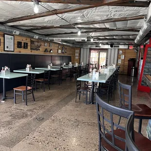 the interior of the brewery