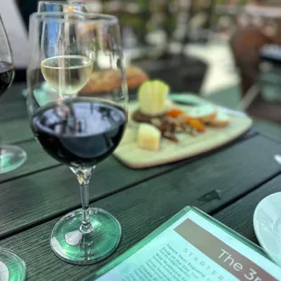 Wine and cheese plate