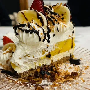 Coconut cream style pie.