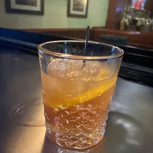 a glass of orange juice