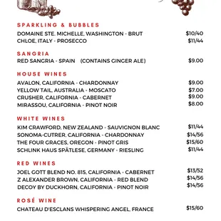 Wine List