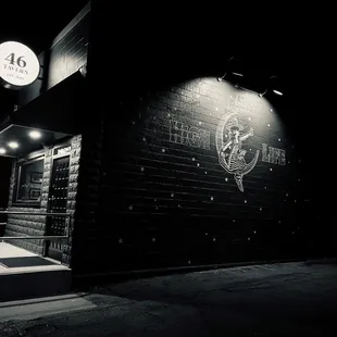 the front of the building