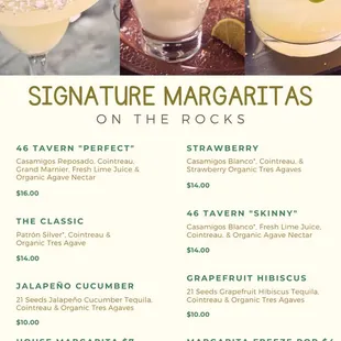 Summer 2024 Margarita Menu
