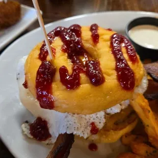 The Jelly Dough Boy burger.