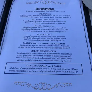 the menu