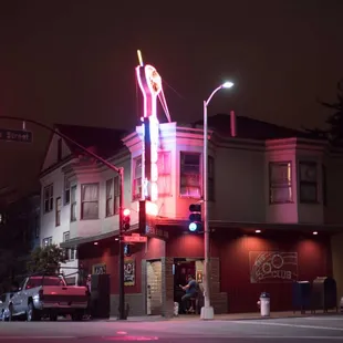 500 Club&apos;s giant neon sign. Original since it&apos;s inception. Full video tour: ambssdr.com/sf-500-club