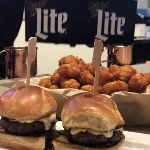 Brie Sliders and Buffalo Tots