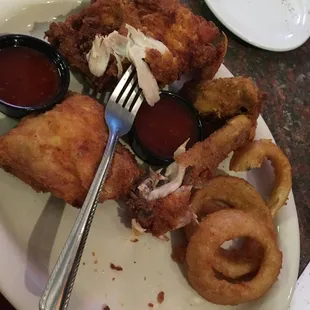 Winner! Winner! .......Outstanding Fried Chicken, generous portions and their house-made Honey Hot sauce is tremendous.