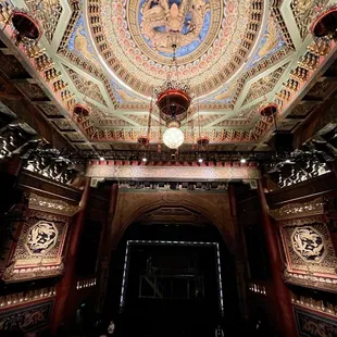 the ceiling of the auditorium