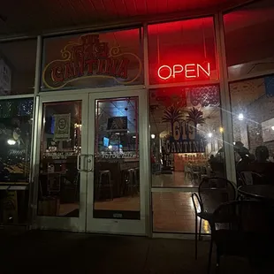 outside