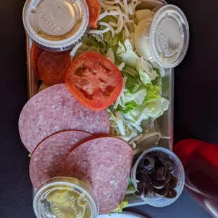 Home slice salad, very good