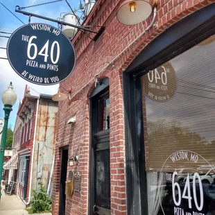 the front of the building