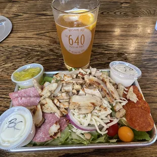 Home Slice salad with grilled chicken