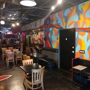 The front to back looks of the bar