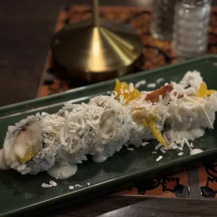Coconut tempura shrimp roll