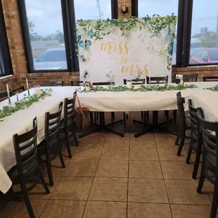 They set the tables up exactly like I ask.