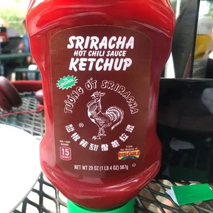 Sriracha ketchup found here! Wow amazing sauce!