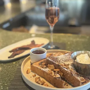 French toast and bacon  #verytasty