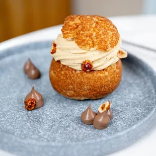 Cream Puff with Hazelnut Praline