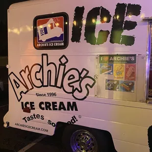 Archie&apos;s ice cream truck was parked right out front and we got to go inside the truck and enjoy some ice cream!