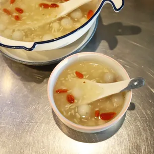 Fermented Rice Sesame Ball Soup 枸杞酒酿圆子汤