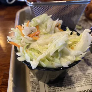 The coleslaw was great.