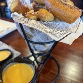 Warm Pretzels Bites and Beer Cheese