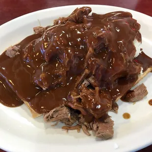 Open Face Roast Beef Sandwich