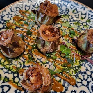 Goat Cheese Stuffed Artichoke Flowers