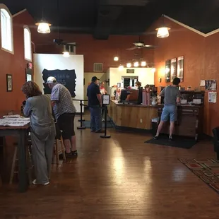 customers at the counter