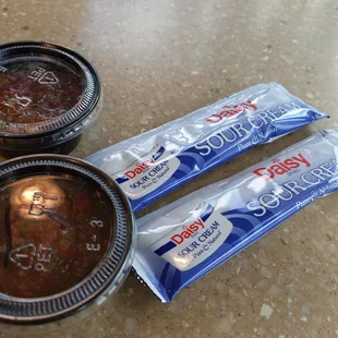 two packets of fresh food