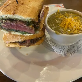 Grilled steak sandwich